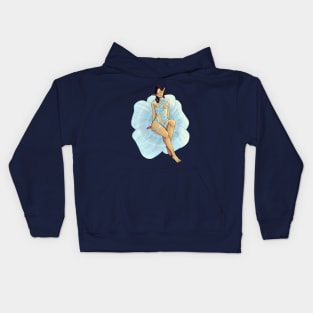 Blue Hibiscus Kids Hoodie